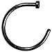 Body Candy Titanium Anodized Stainless Steel Black Nose Stud Hoop 18 Gauge 3/8