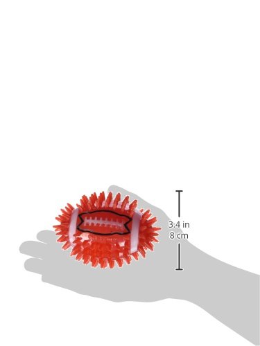 Gnawsome Squeak and Light Football for Dogs, Large 4.5", Colors will vary