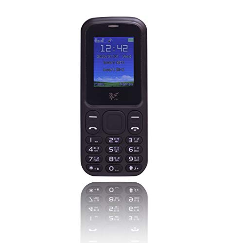 iAir Basic Feature Dual Sim Mobile Phone with 1000mAh Battery, 1.77 inch Display Screen, 0.8 mp Camera (IAIRFPX9, Black 