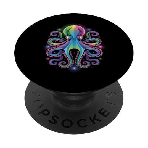 Rainbow Octopus PopSockets Adhesive PopGrip
