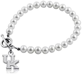University of Kentucky Wildcats UK Sterling Silver Jewelry by Dayna Designs (Pearl Bracelet)