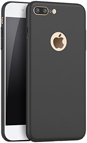 iPhone 7 Plus 5.5 Plastic Case ,JINRUNHU Ultra Thin Full Protection DIY Matte Plating Shell Slim Hard PC Case Coated Non Slip Anti-Fingerprint Back Cover For Apple iPhone 7Plus [Black]