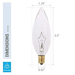 (Pack of 12) 25 Watt CTC Clear Candelabra Base
