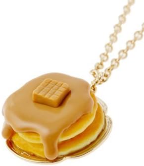 Q pot caramel pancake necklace New