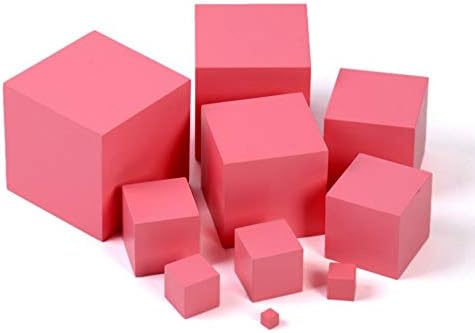 Danni Preschool Kids Math Teaching Aids Montessori Professional Pink Tower Without Stand 1 cm to 10 cm Early Childhood Education Toy