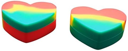HSZ Large Nonstick Heart Silicone Jars Dab Wax Container FDA Approval Rasta Silicone Wax Container Oil