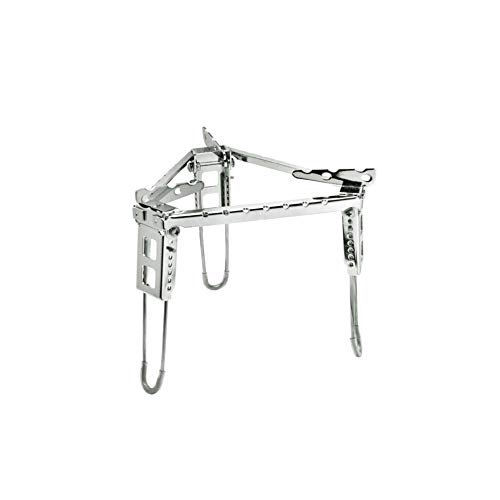 Beautyer Triangle Grill Rack Folding Grills Rack Barbecue Pot Stove Stand Portable Stainless Steel Pot Rack Cooking Utensil for Outdoor Hiking Backpacking