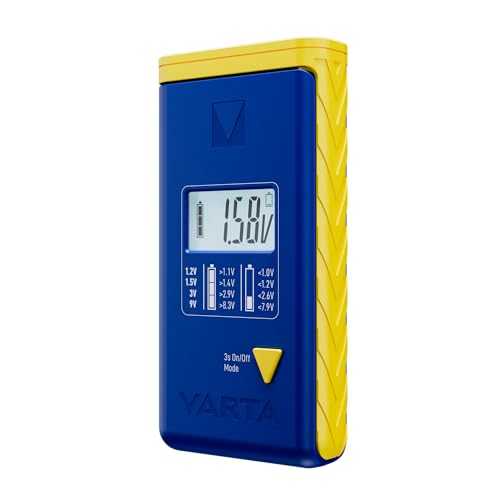 LCD Comprobador de pilas para AA/AAA/C/D/9V y Pilas de botón, 2x LR44