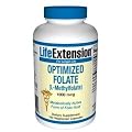 Life Extension Optimized Folate (l-methylfolate), 1000 Mcg, Vegetarian Capsules, 100-Count (Pack of 3)