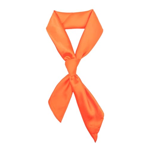 ATAMET Head Scarf Square Neck Ribbon Neck Scarf Satin Scarf Handkerchief for Halloween Retro Women Costume Accessory