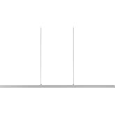 Kuzco Lighting Vega 56" Linear Pendant | Brushed Nickel Finish | White Acrylic Diffuser | Modern LED Ceiling Light | Made of 