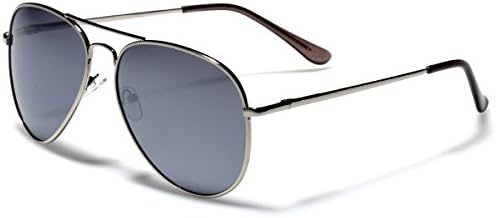 Polarized Classic Metal Aviator Sunglasses Retro Cop Pilot Glasses with Spring Hinge