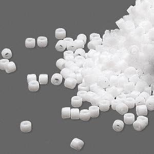 50 Grams Opaque White, (Db200) Delica Myiuki 11/0 Tube Cut Round Seed Bead Approx 10,000 Beads