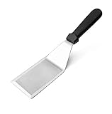 New Star Foodservice 36152 Plastic Handle Heavy Duty Hamburger Turner/Spatula With Cutting Edge, 11.5-Inch, Black