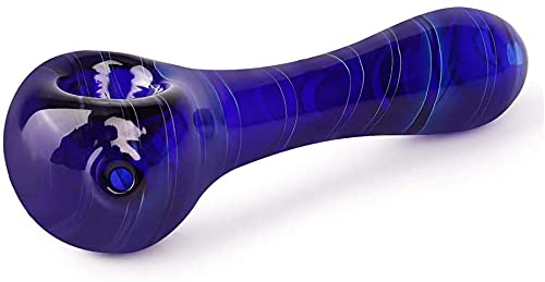 Newest 2021 Handmade Glass Tube Borosilicate Glass Spoon Tube Pipes Tall 4.4 inch (Blue B)