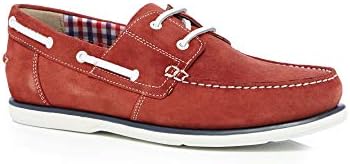 Maine New England Men Red Suede 'Pontoon' Boat Shoes