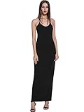KIRA Women's Adjustable Spaghetti Straps Long Cami Slip Dress