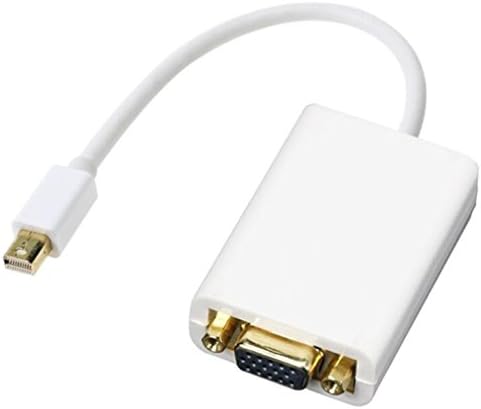 DP to VGA Display Port Adapter Converter - Mini DP Male to VGA Female Adapter Cable For Apple MacBook Air Pro iMac Mac White