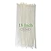 Long Wide 18 Inch Nylon Zip Cable Ties Clear -Large 120LB Tensile Strength-Heavy Duty Industrial Durable Strong Cable Ties- 50 Pack - Indoor Outdoor Garden Ties Use(18",120LB, White)