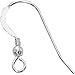 RJ Findings-10 Fish Hook Earrings Sterling Silver Earwires with Ball 21 Gauge