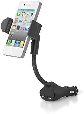 Car Mount HC85N Car Smartphone Holder with Dual USB 2.1A Charger With Over Charge and Over Current Protection