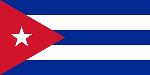 Cuba Flag 5ft x 3ft Large - 100% Polyester - Metal Eyelets - Double Stitched