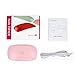 Uv Lamp Nails Dryers with 2 Timers, Mini Uv Led Nail Lamp Resin Curing Light 6 Led Gel Polish Light Portable Small Uv Lights for Gel Nails and Regular Polish (Pink)