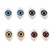 4 Color 8pcs Oval Hollow Back Plastic Eyes For Doll Mask DIY 6mm
