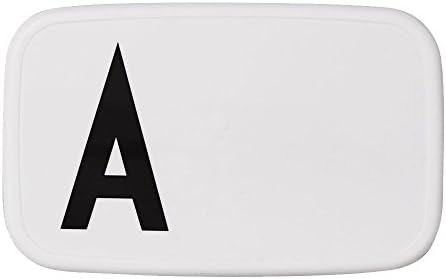 Design LettersDesign Letters Personal Lunch Box White | Personalised Food Storage Container for Men, Women, Girls and Boys | White Lunch/Food Box for Travel | Use as Sandwich Box | Dishwasher & Microwave Safe
