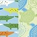 Bumkins Waterproof Starter Bib 2 Pack (680/913-Crocs/Turtles) (3-9 Months)