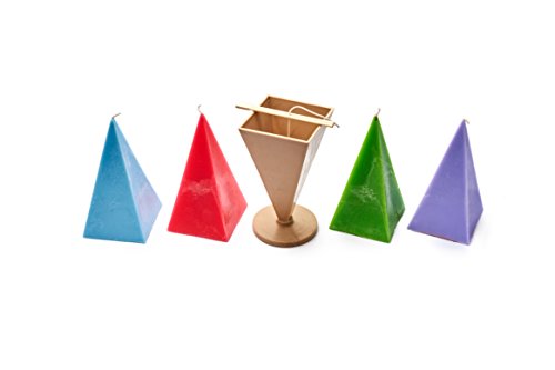 Candle Shop - Pyramid Taper mold - height: 8.2 in, width: 3.9 in - 30 ft. of wick included as a gift - Plastic candle molds for making candles