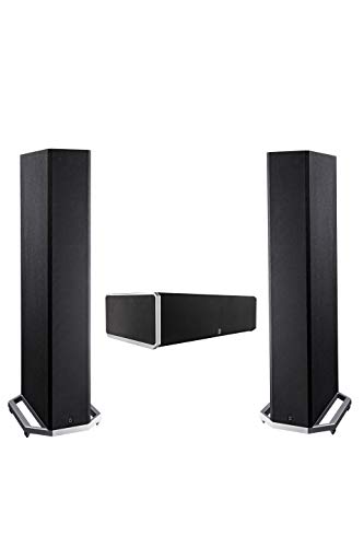 Definitive Technology BP9020 & CS9040 – 2 Floor Standing Speakers (3.5″ Drivers) Plus 1 Center Channel Speaker | Premium Sound – Loud Bass | Front & Rear Arrays | Integrated 8″ Subwoofers