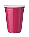 Mr. Ice Bucket Double Walled Insulated Party Cups, 16-Ounce, Azalea,(Pack of 4)
