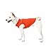 Gooby Fleece Vest Dog Sweater - Pumpkin, Small - Warm Pullover Fleece Dog Jacket with O-Ring Leash for Small to Medium Dogs
