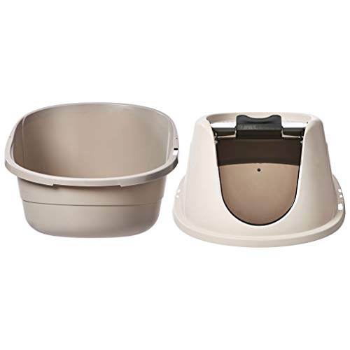 Amazon Basics NoMess Hooded Cat Litter Box, 24 x 18 x 17 Inches, Large