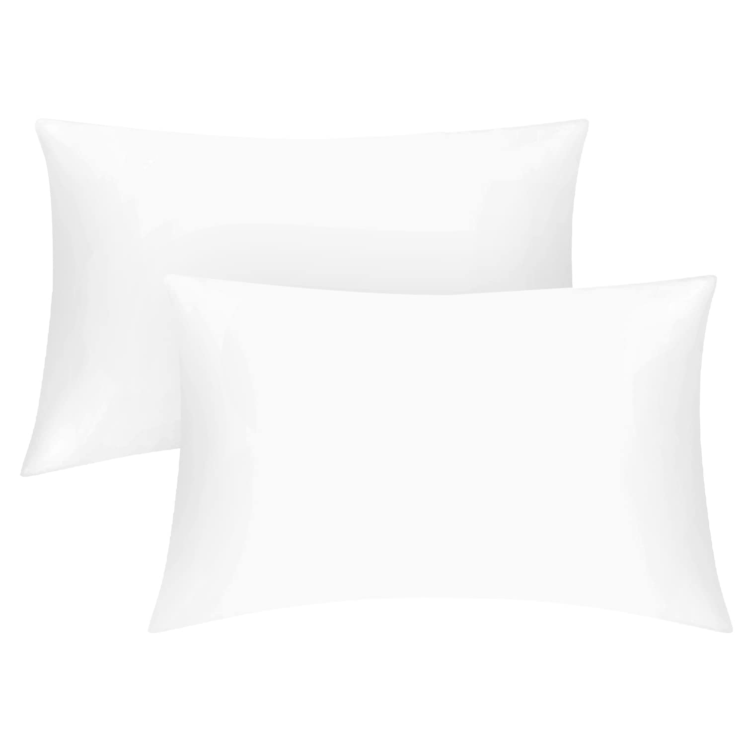 300 Thread Count Pillow Cases 2 Pack- Standard Envelope Closure Plain Pilow Covers- 50 x 75 Hotel Quality Egyptian Cotton Pillow Cases