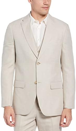 Amazon.com: Isaac Mizrahi Mens Slim Fit Linen Blend Houndstooth