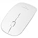 HDE Bluetooth 3.0 Wireless Mouse Optical Ergonomic Slim Profile Mouse with Adjustable DPI 800/1000/1200/1600 (White)