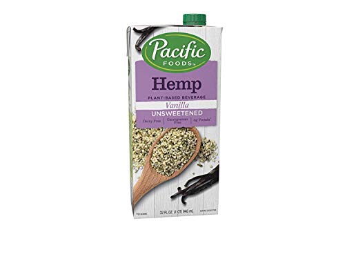 Pacific Natural Foods All Natural Unsweetened Hemp Vanilla, 32-Ounce Boxes (Pack of 12)