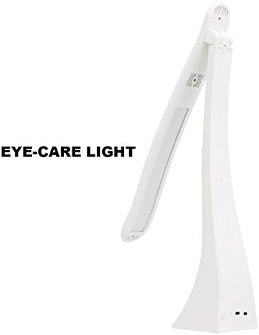 Desk Lamp, Eye-caring LED Continuously Dimmable Desk Lamps Touch Sensitive Control Reading Lamp with USB Charging port, NO radiation,4.5W, 180° Rotation (White)