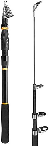 Armyshop Professional Carbon Fiber Telescope Fishing Rod Travel Sea Spinning Pole 2.1M US