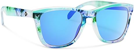 Forecast Optics Jan Sunglass with Matte Blue Hawaii/Blue Mirror Polycarbonate Lenses