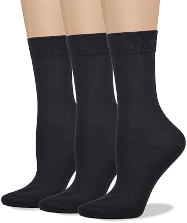 womens black dress socks Chandler Mid Calf Sock Hugh Ugoli Women's Bamboo Dress
