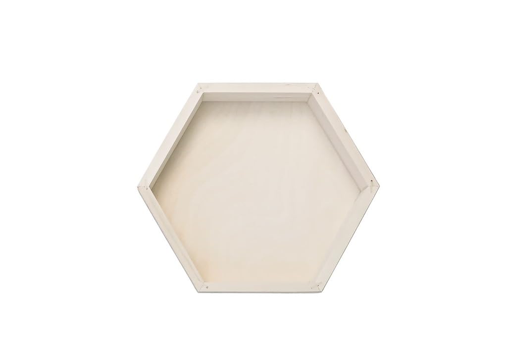 Wooden World - Wooden Geometric Hexagon Honeycomb Box Deep Handmade container for jewlery nuts cookies sweets other snack - decoupage DIY