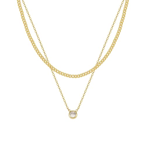 Tewiky Pendant Necklace for Women， Dainty 14k Gold Plated Chain Choker Necklaces Aesthetic Simple Necklace Jewelry Gifts for Women