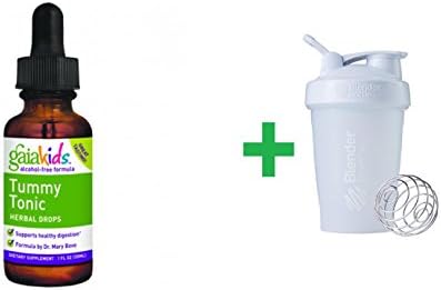 Gaia Herbs, Kids, Tummy Tonic Herbal Drops, Alcohol-Free Formula, 1 fl oz (30 ml)(3 Packs)+ Assorted Sundesa, BlenderBottle, Classic With Loop, 20 oz