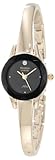 Armitron Women's 75/2433BKGP [Amazon Exclusive] Diamond-Accented Dial Gold-Tone Bangle Dress Watch