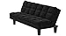 DHP Allegra Pillow-Top Cushion Futon Couch with Upholstered Microfiber - Black