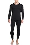 Mens Thermal Underwear Fleece Lined Basic Long John Set Ultra Soft