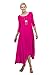Love In 3/4 Long Sleeve Round Neck High Low Flared Maxi Dress W/ Pocket